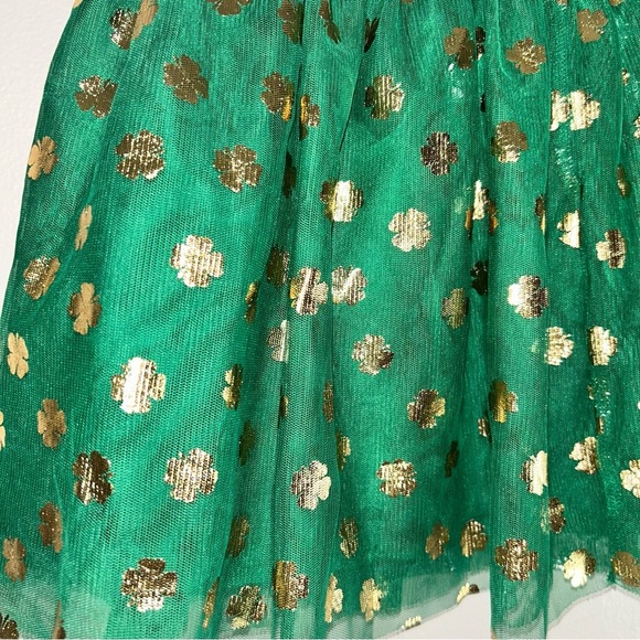 Green and Gold Floral Skirt - Picture 2 of 4